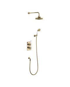 Burlington Trent 2 Outlet Shower Gold With 9" Head Small Image