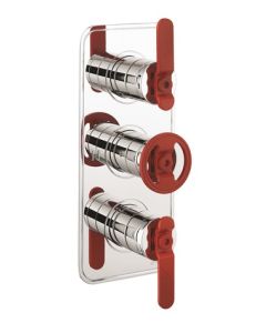 Union 3 Handle Trimset Chrome Red Lever - must be paired with WLBP2000R+ or WLBP3000R+