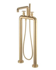 Union Free Standing Bath Shower Mixer Brushed Brass