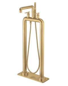 Union Floor Plate Brushed Brass