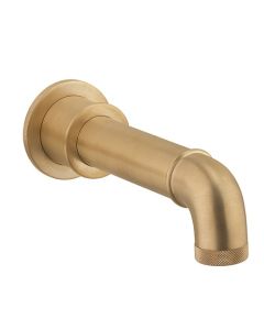 MPRO Industrial Bath Spout Wall Mounted Brushed Brass Unlaquered